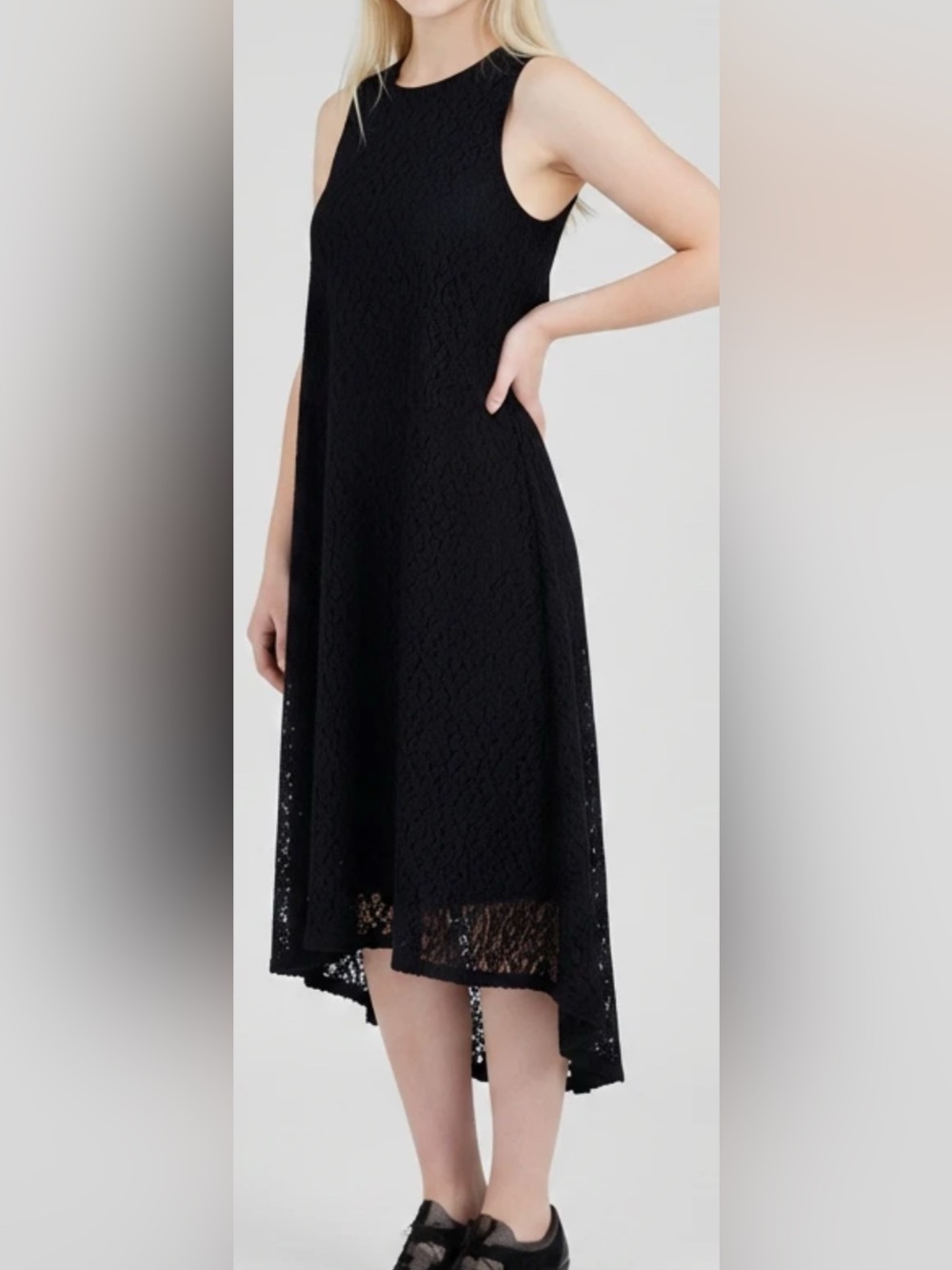 Apt. 9 sleeveless black lace dress fully lined casual or dressy